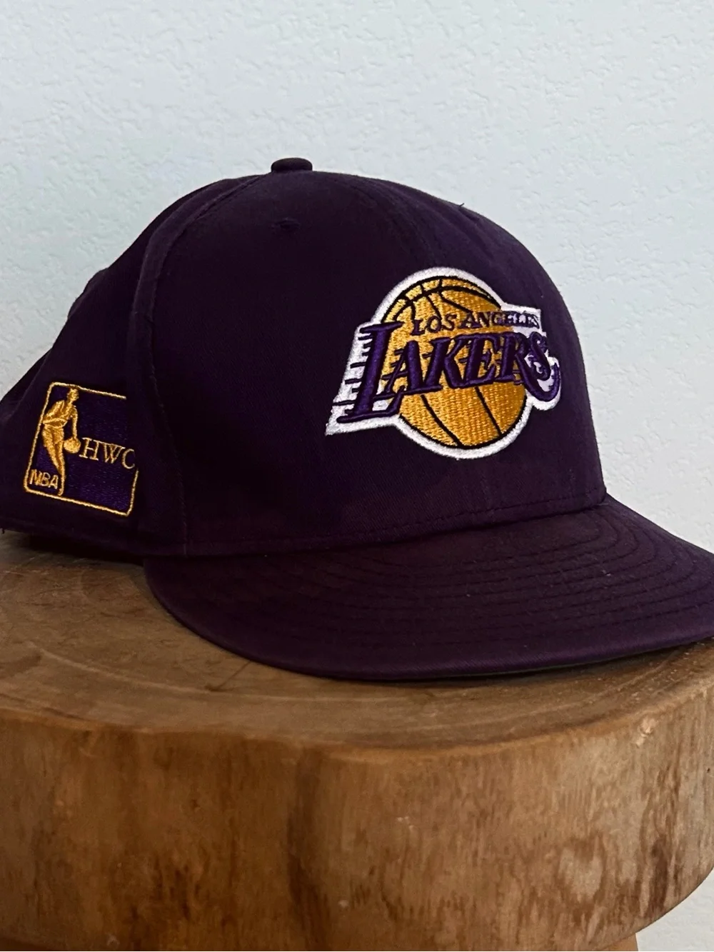 Lakers Hardwood classic Purple Embroidered Cap